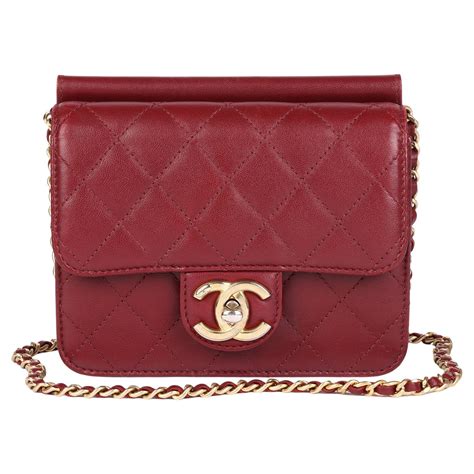 chanel clutch bag burgundy|burgundy lambskin mini flap.